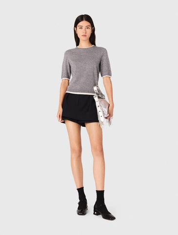 100% Wool short-sleeve jumper