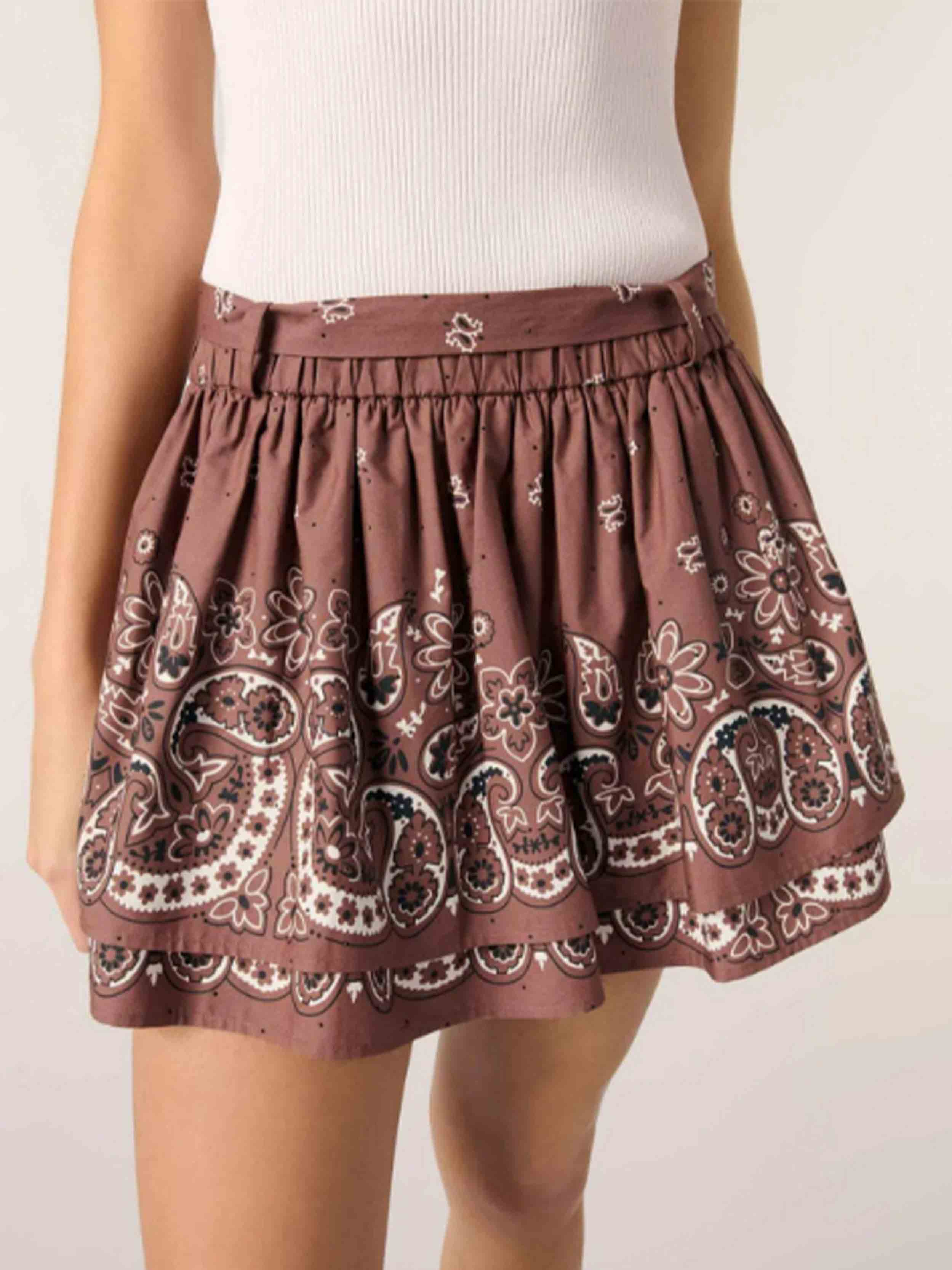 Brown bandana print