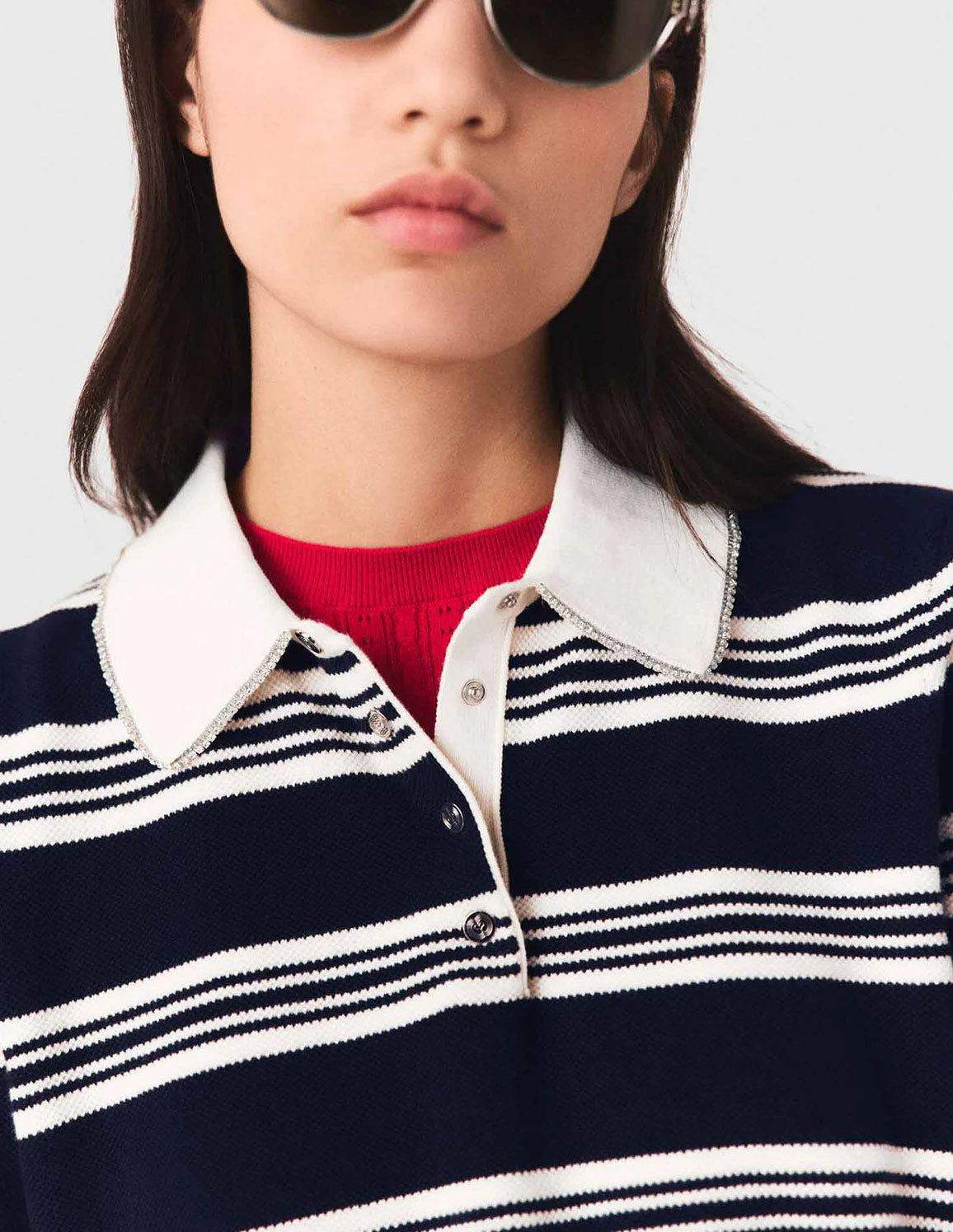 Ecru/Navy Blue