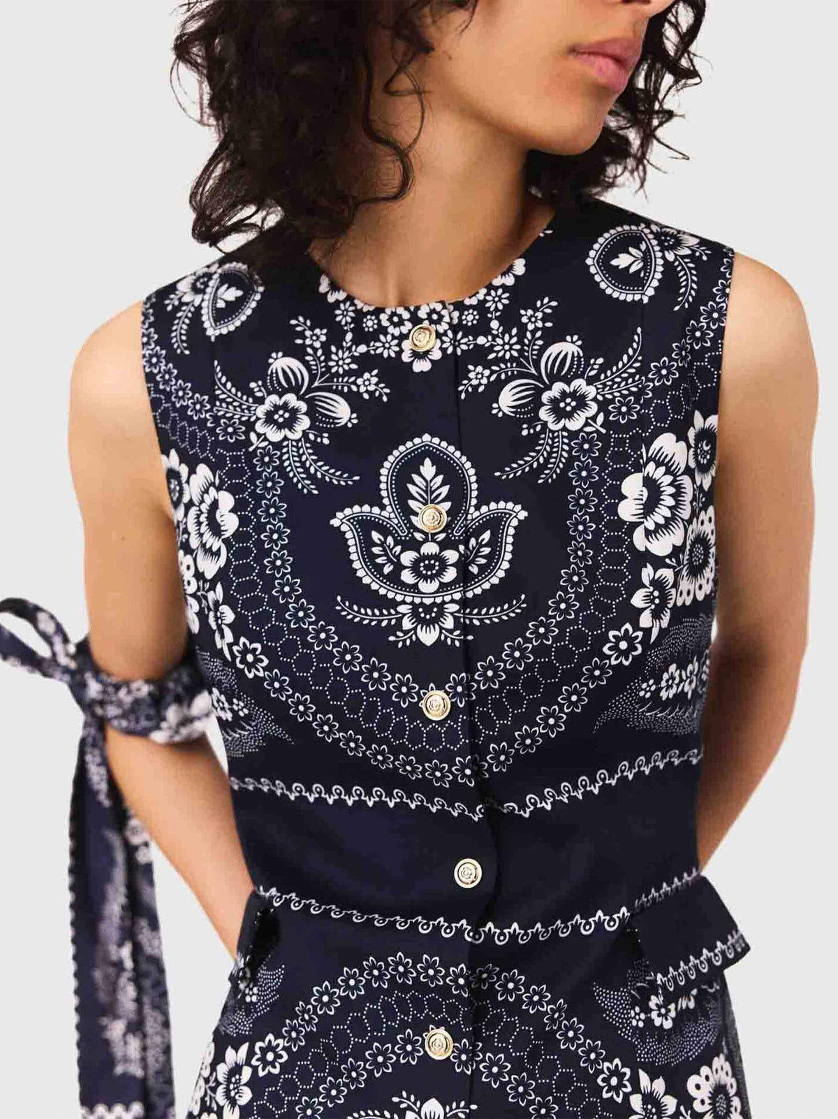 Mini bandana print dress for women