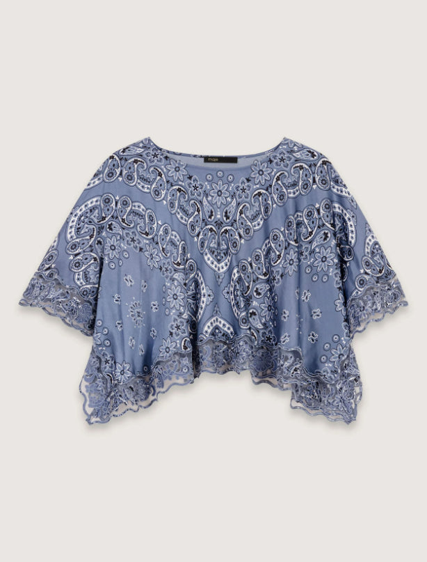 Blue bandana print