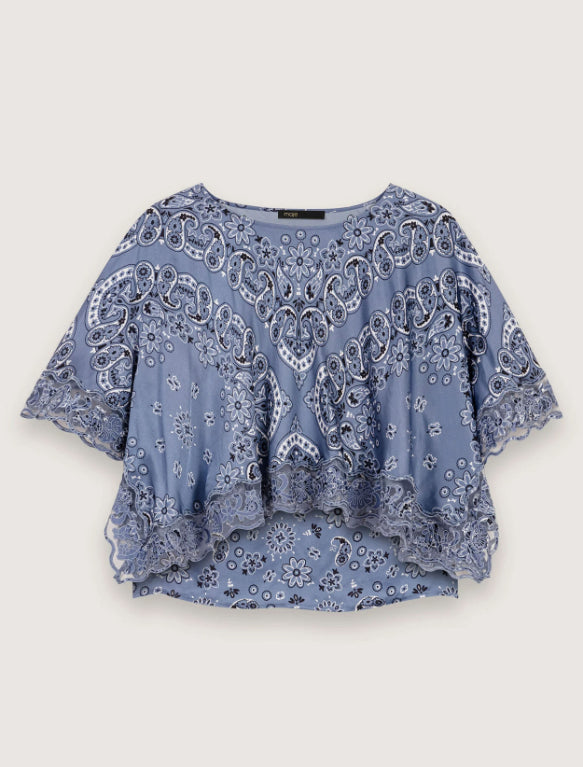 Blue bandana print