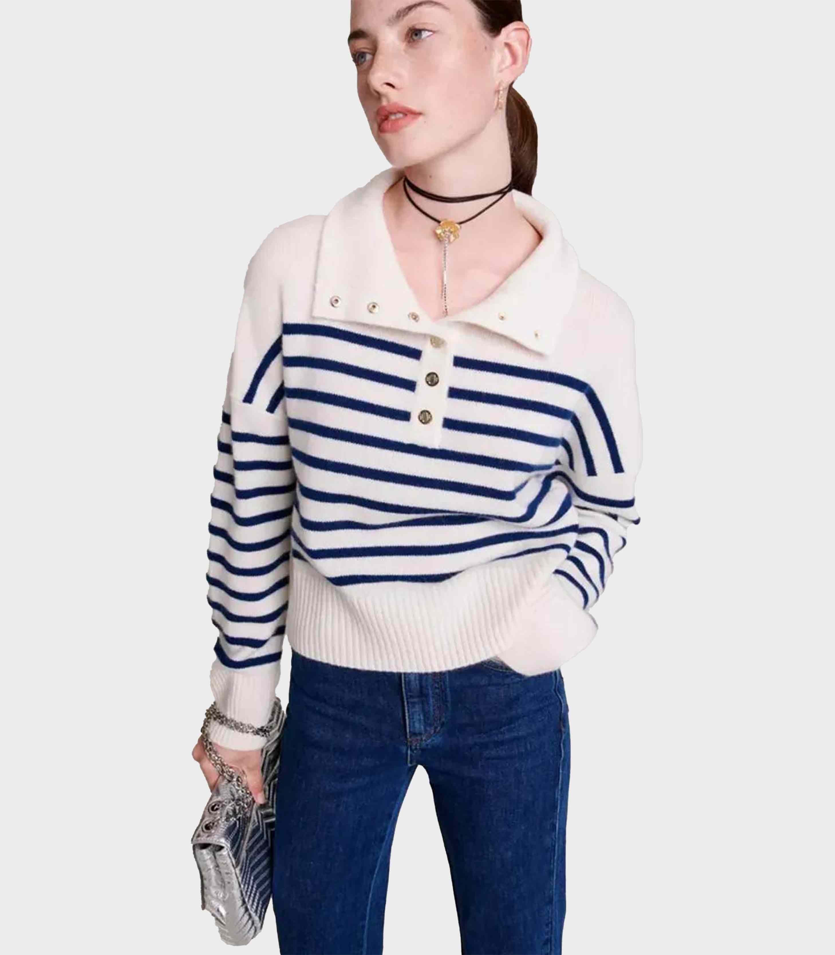 Navy / Ecru