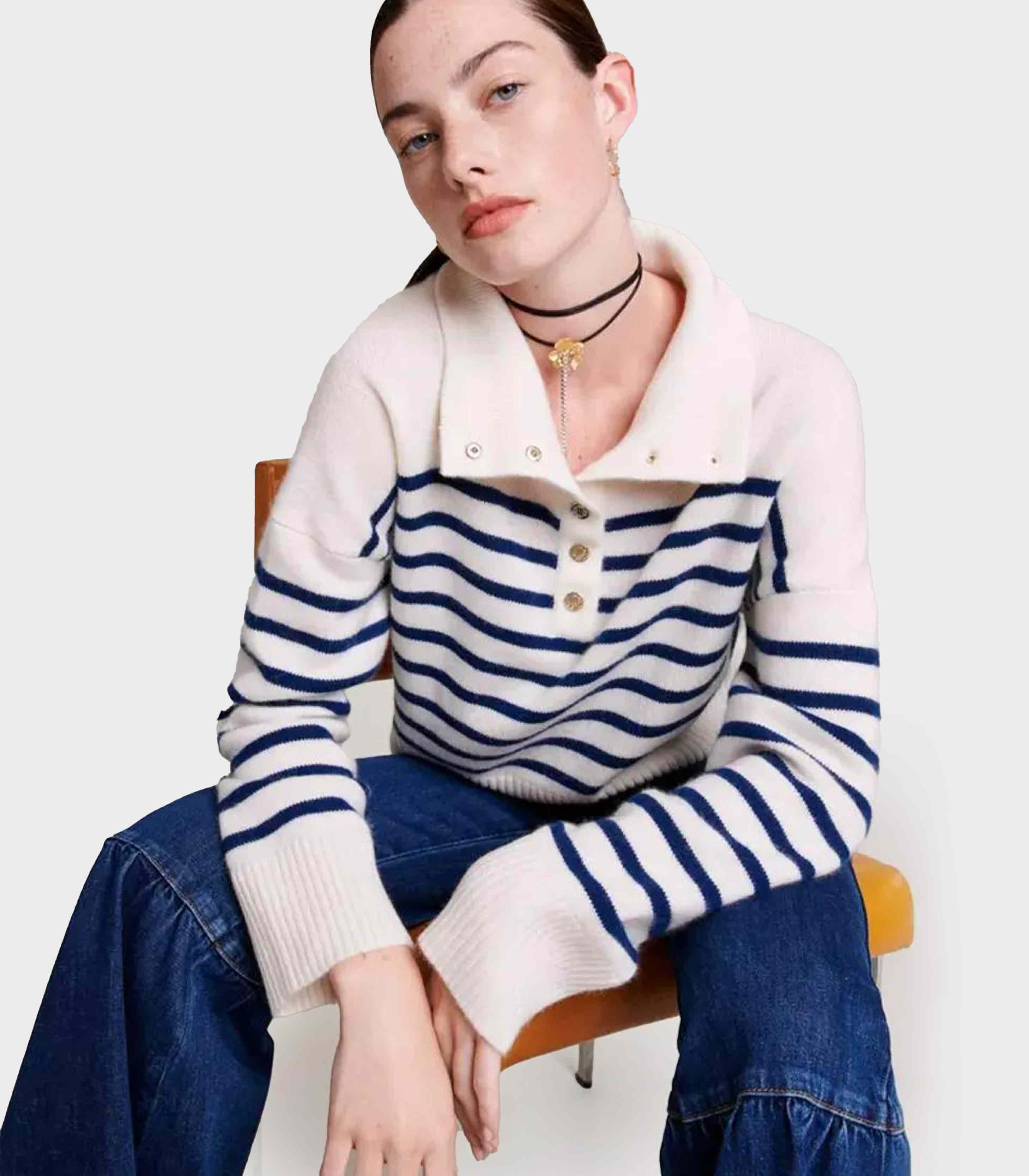 Navy / Ecru