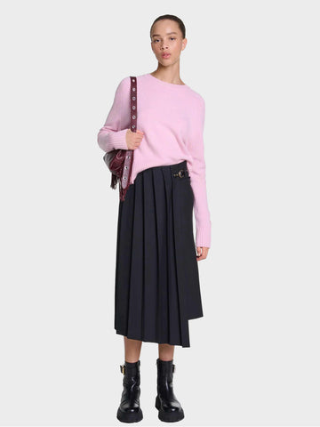 Asymmetrical  pleated skirt