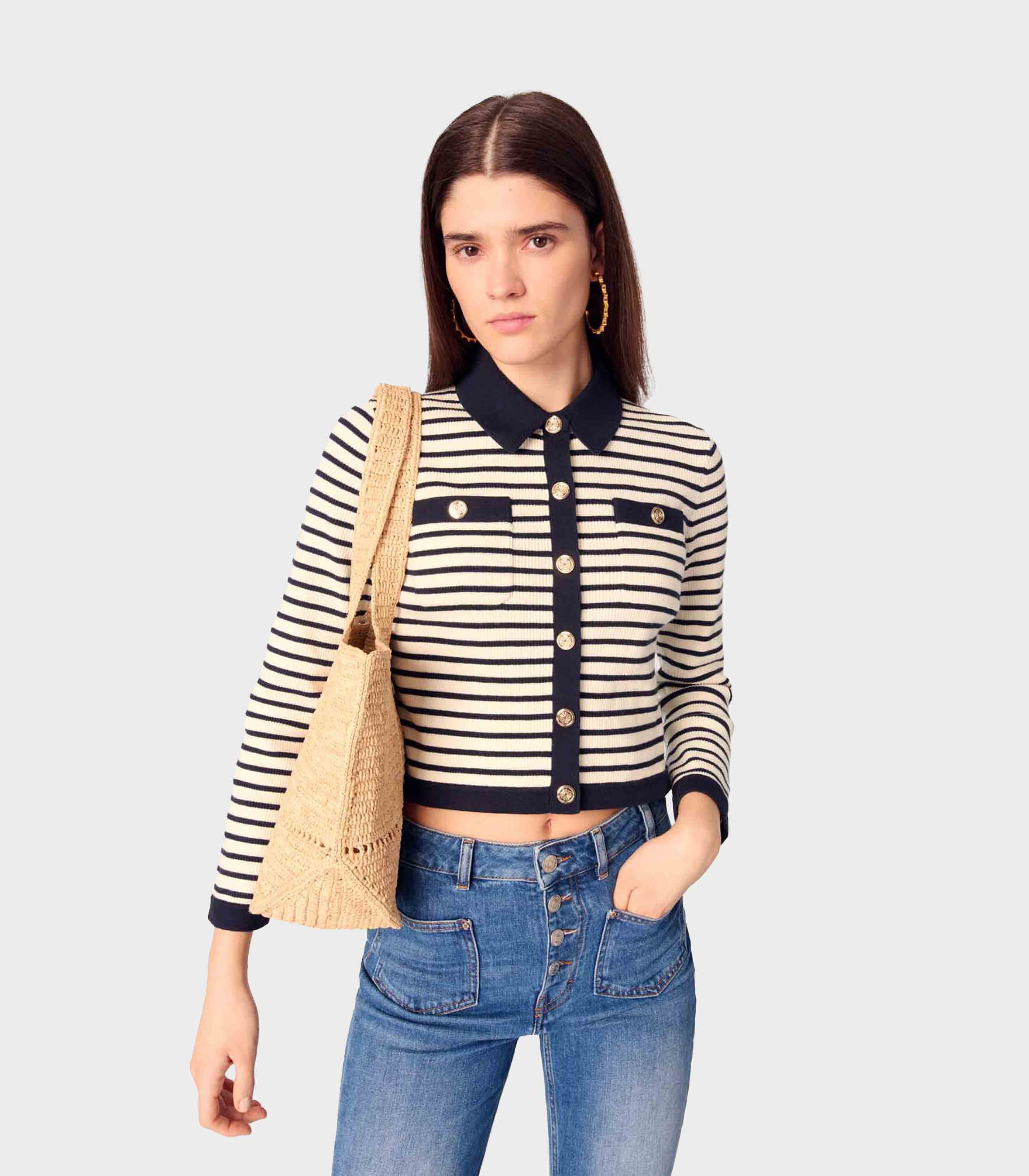Navy / Ecru