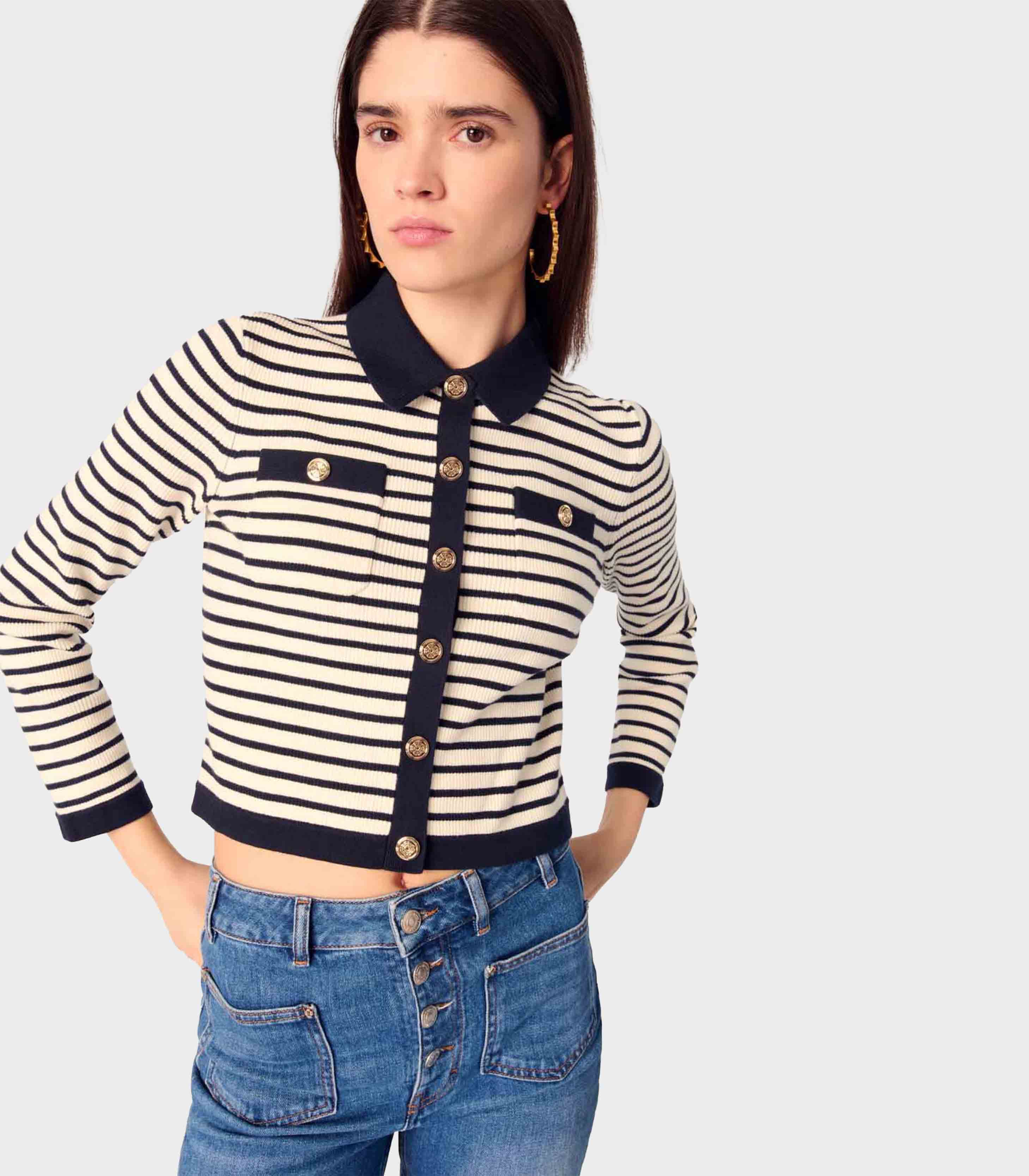 Navy / Ecru