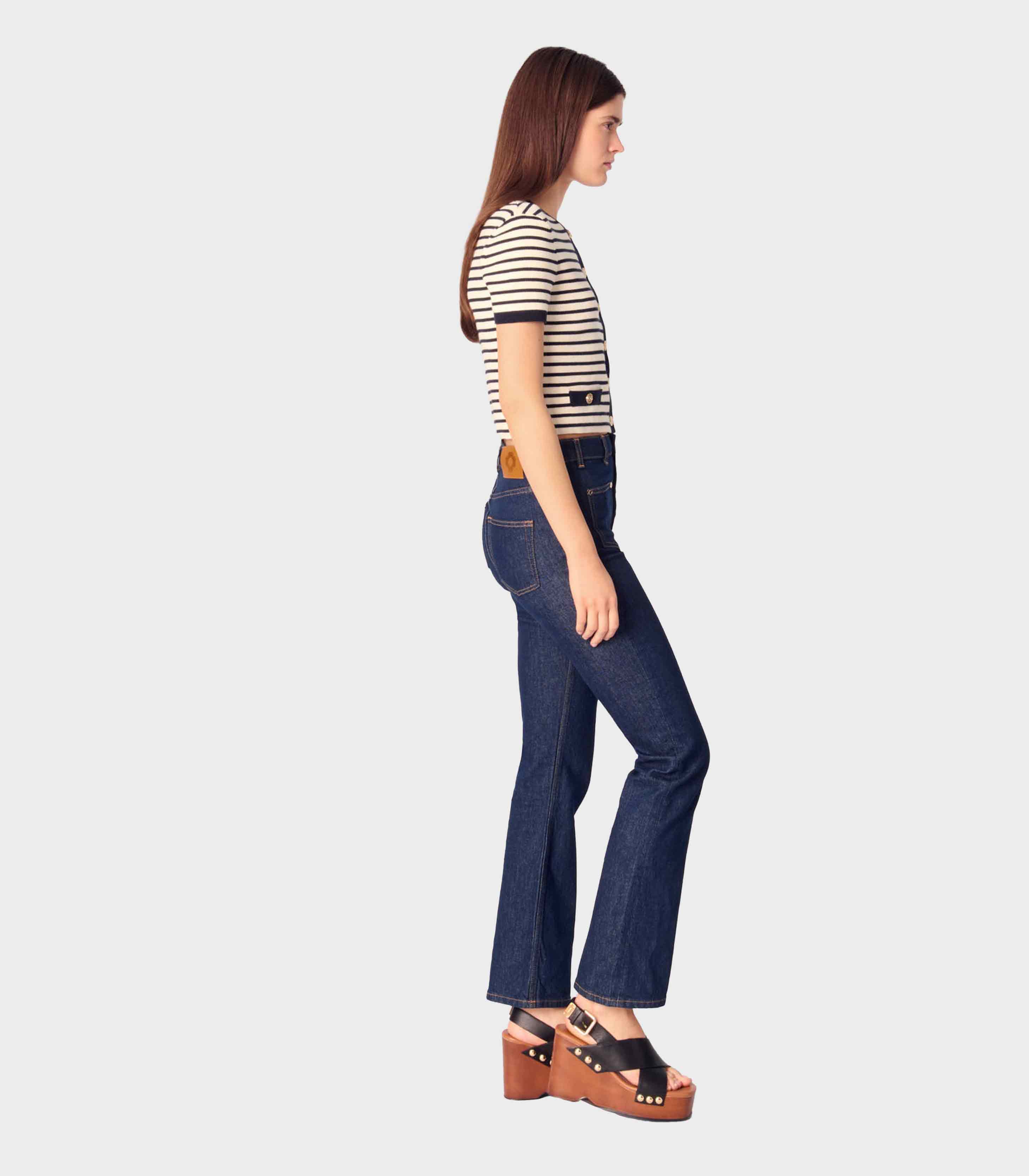 Ecru/Navy Blue