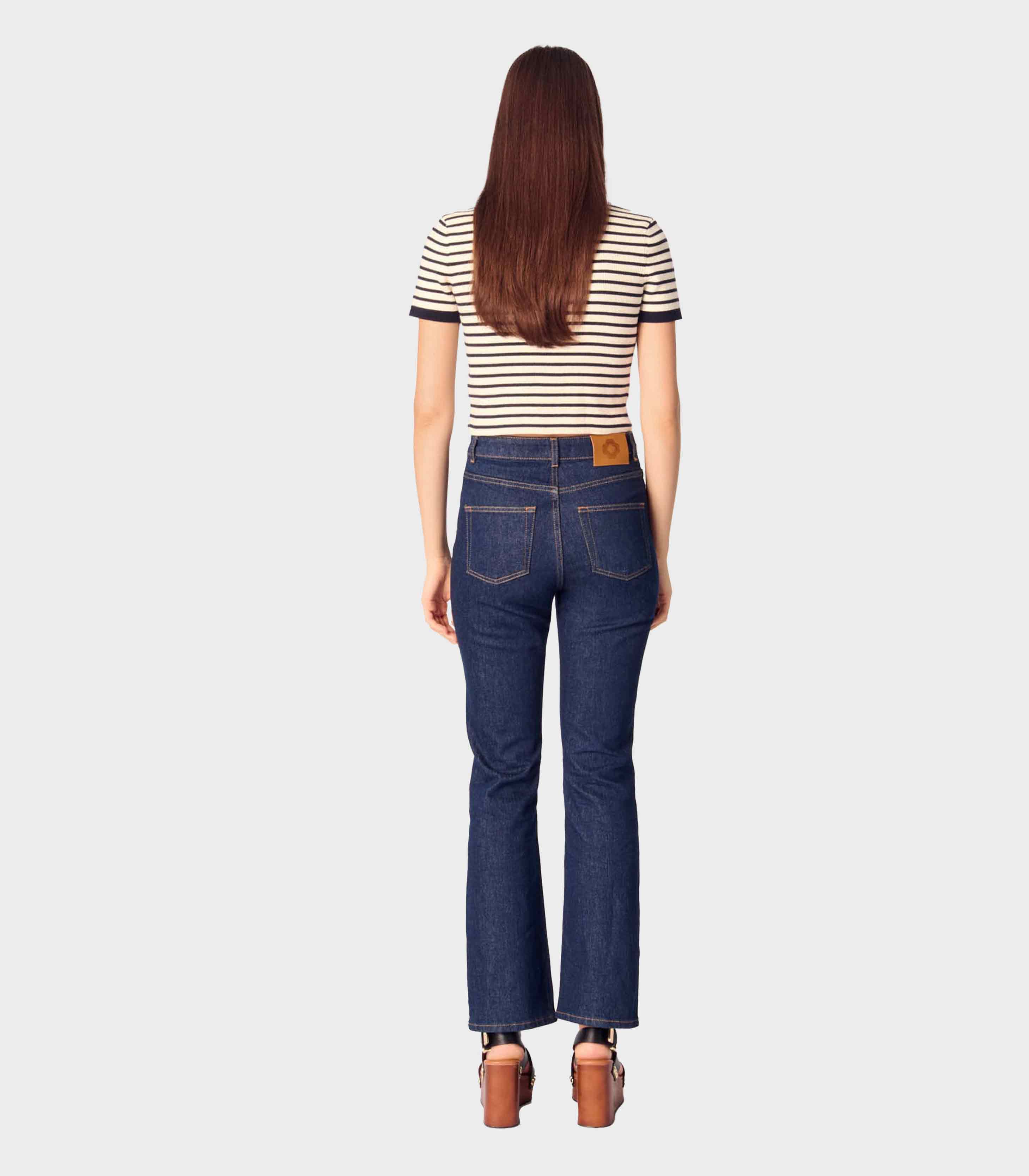 Ecru/Navy Blue