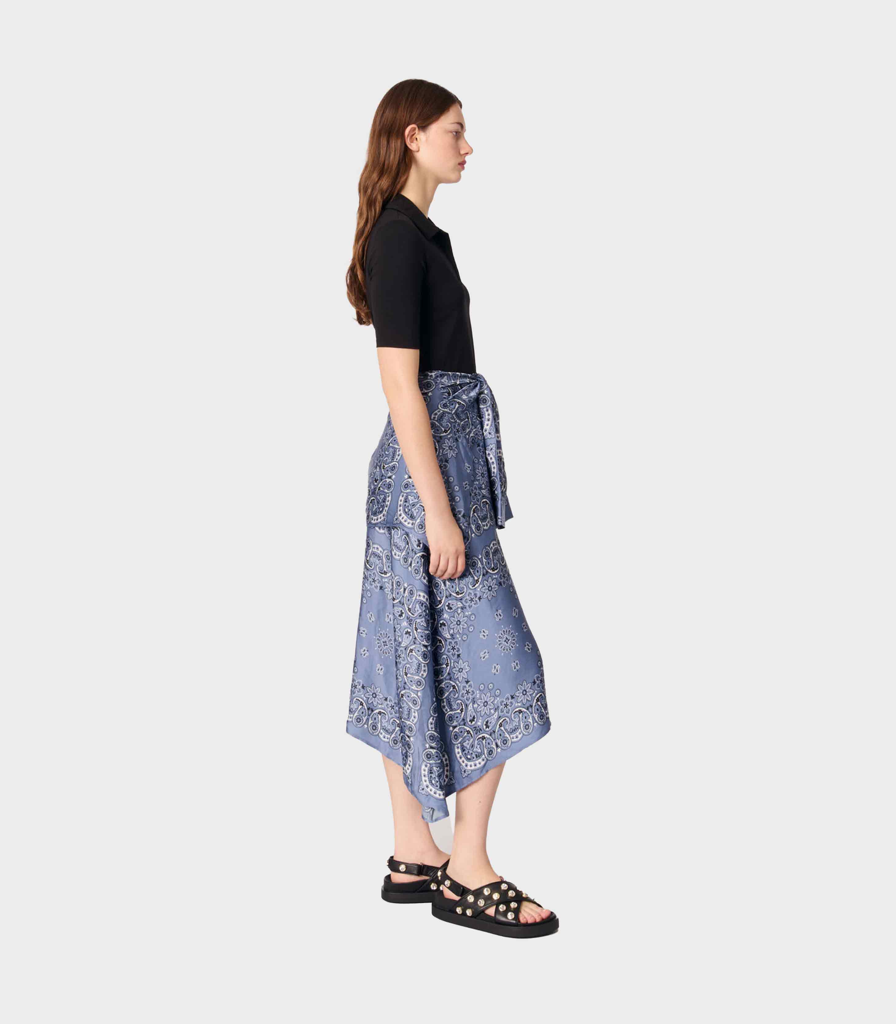 Blue bandana print