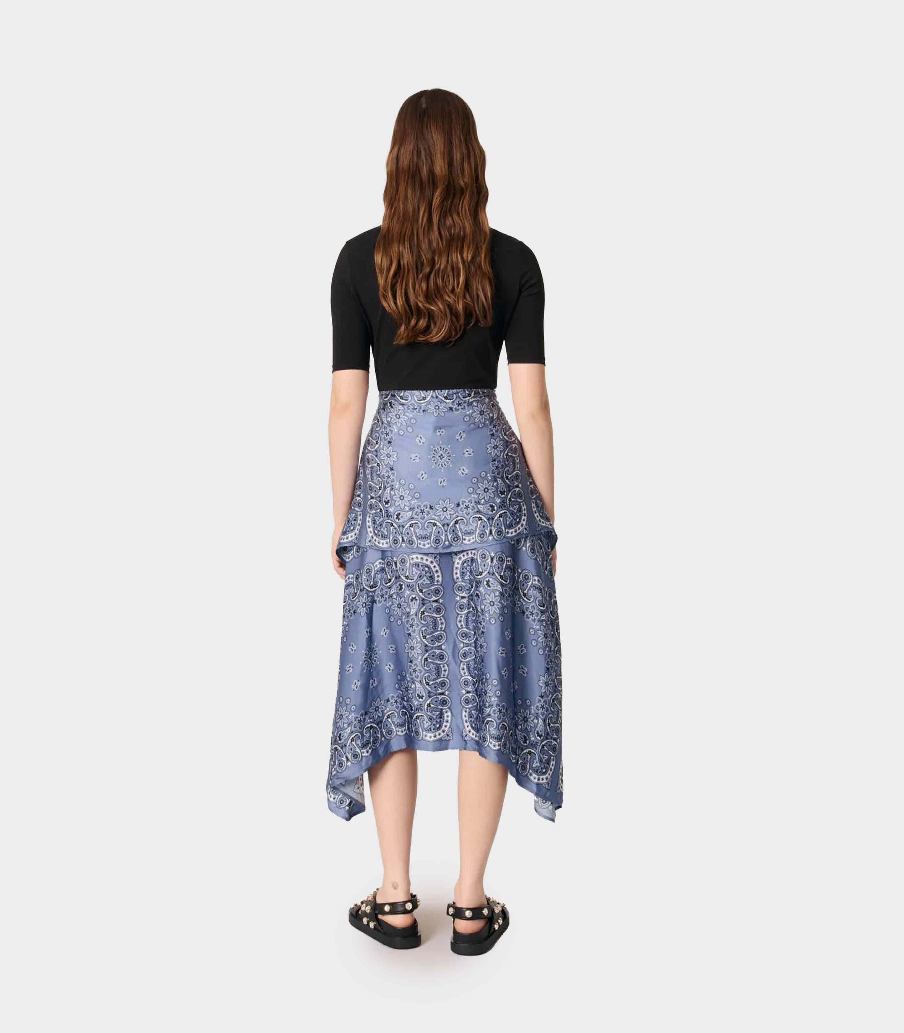 Blue bandana print