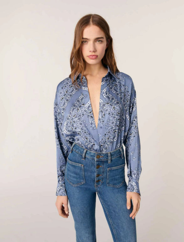 Blue bandana print