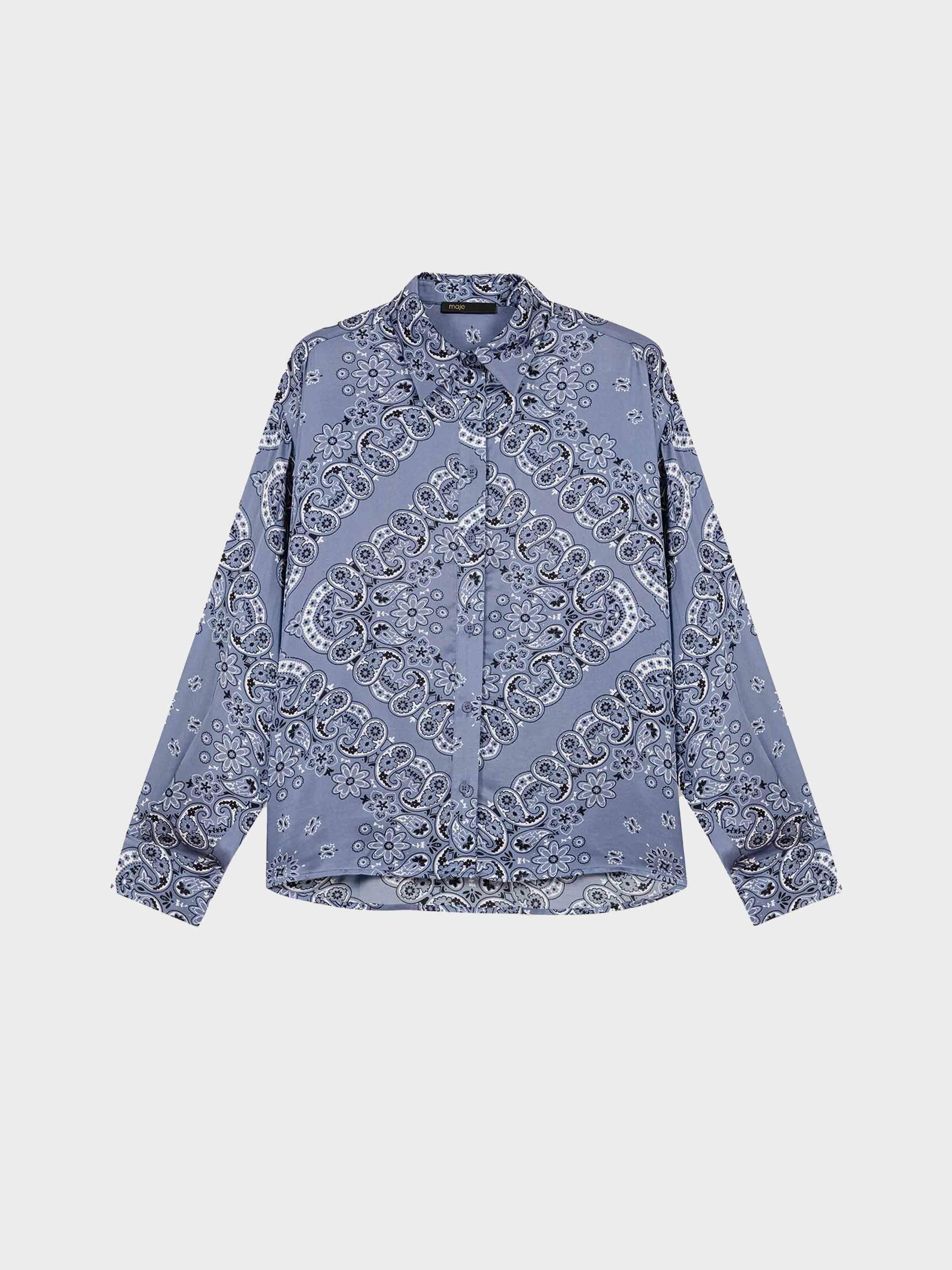 Blue bandana print