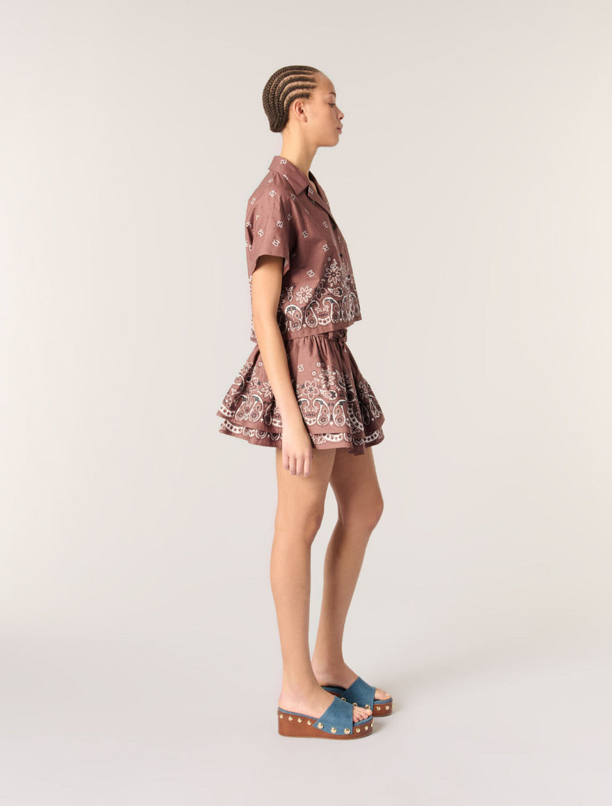 Brown bandana print
