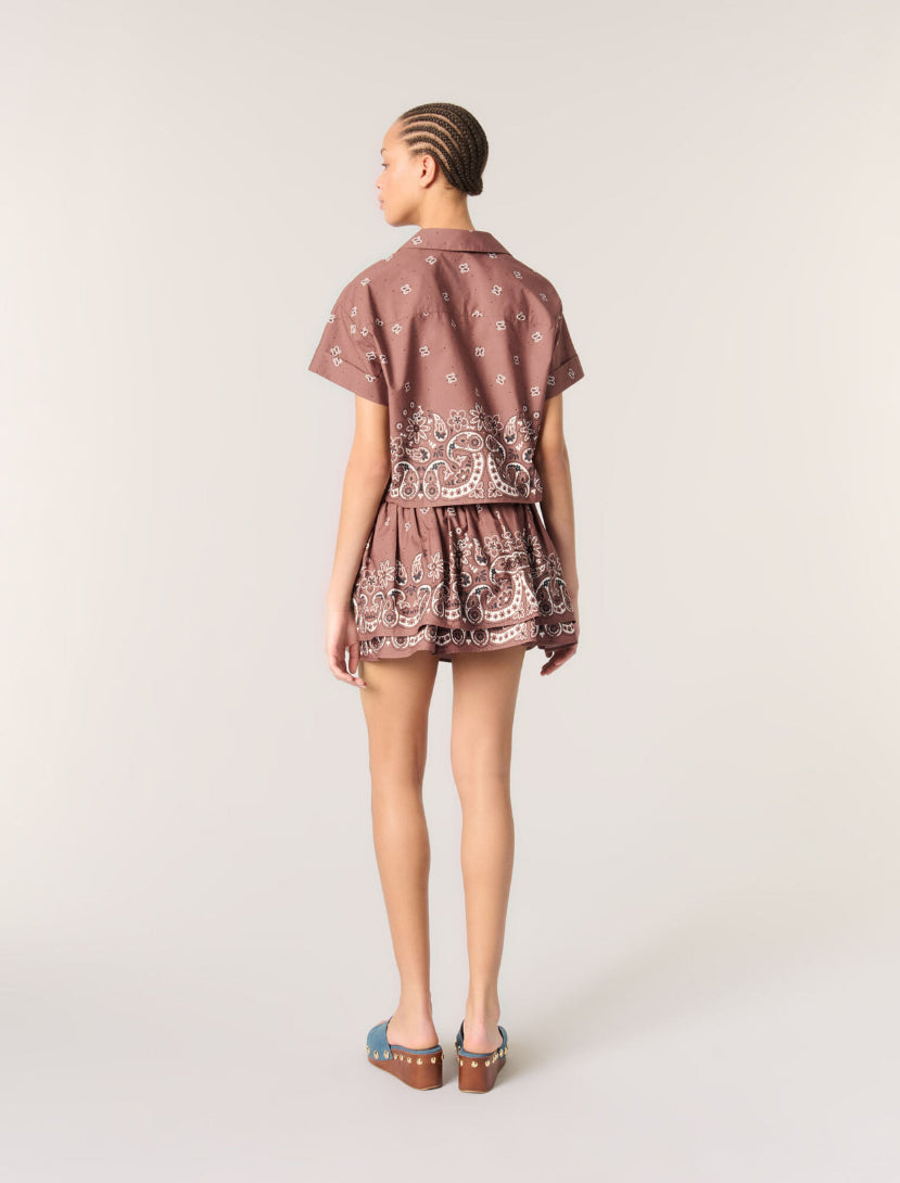 Brown bandana print