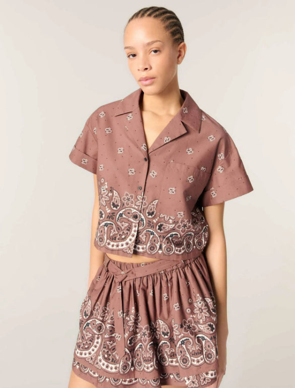 Brown bandana print