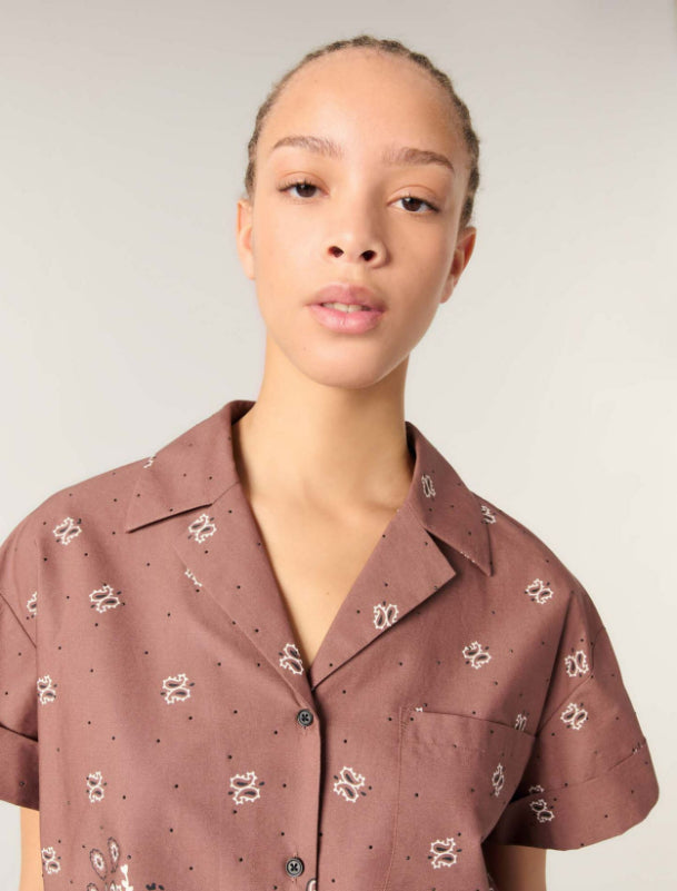 Brown bandana print