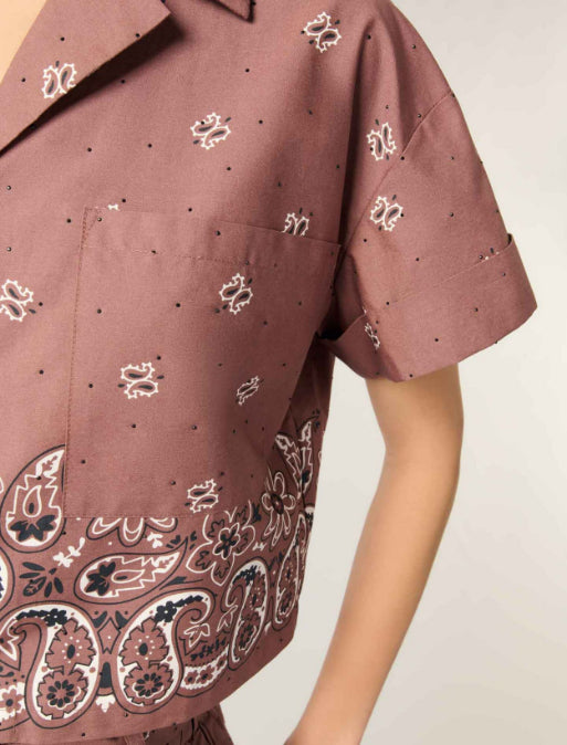 Brown bandana print