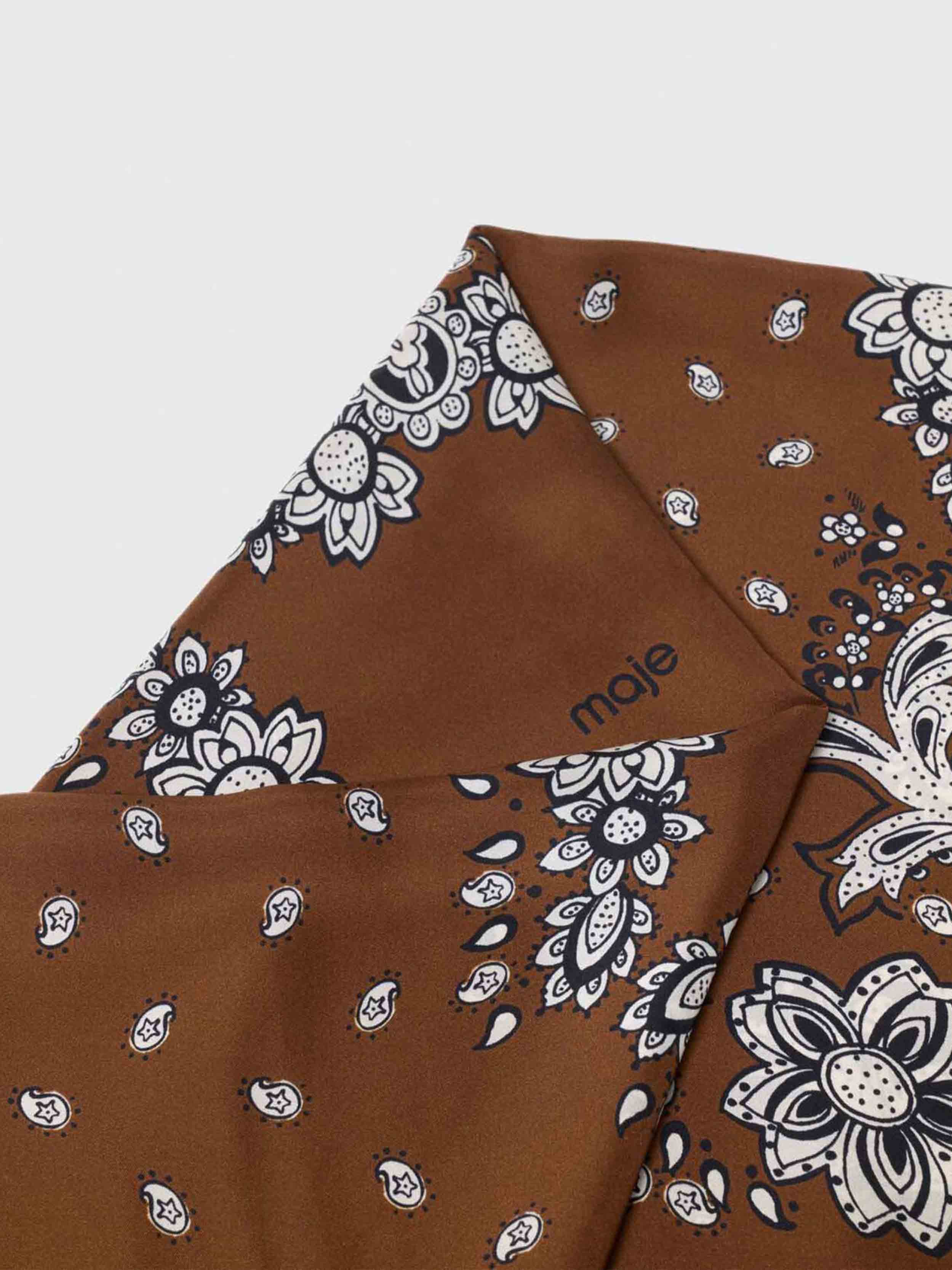 Brown bandana print